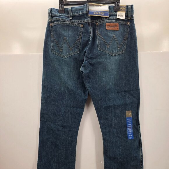 Wrangler Retro Jeans Mens 32x34 Blue Slim Boot Cut Western Denim Rodeo - Picture 2 of 15